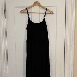 Athleta Elegant Black Spaghetti Strap Jumpsuit